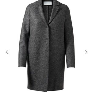 Charcoal Wool-Blend Long Coat - Women's Jacket & Coat